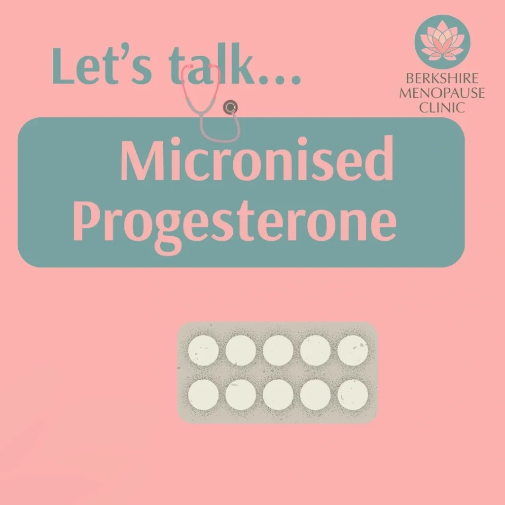 Micronised progesterone for HRT