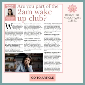 Sleep Problems and Menopause pdf Are you part of the 2am wake up club