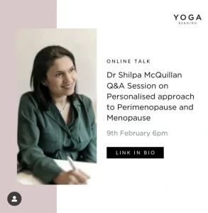 Yoga reading menopause talk